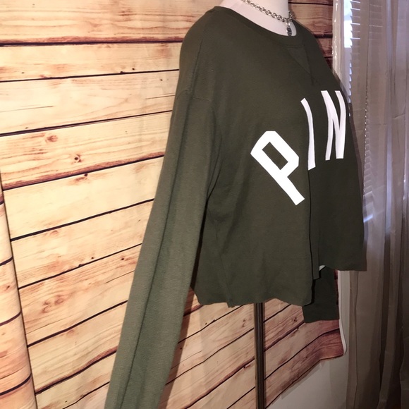 🆕 VS PINK Olive Draped Drippy Thermal - Picture 4 of 6